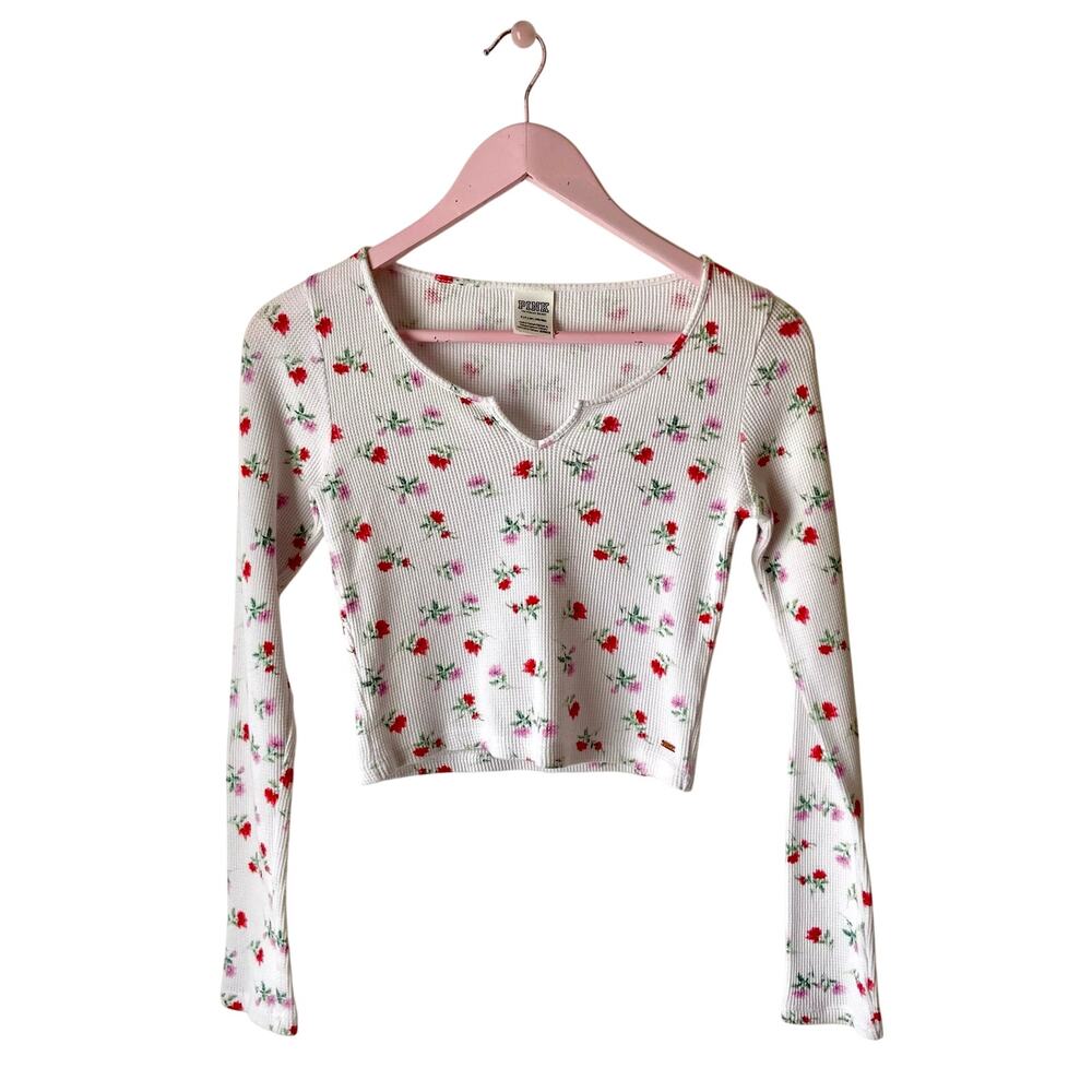 VS PINK flower crop top